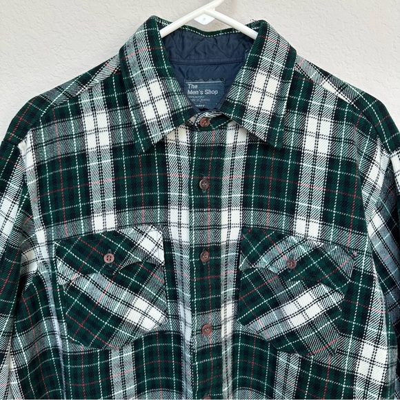 JCPenney The Men’s Shop Acrylic Flannel Plaid Shirt XL - Picture 5 of 14